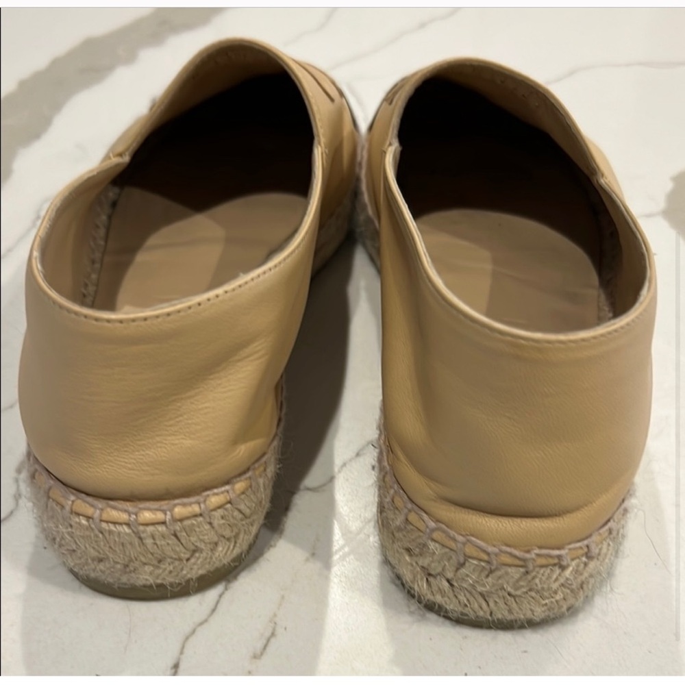 CHANEL lambskin Cream and Black Espadrille Shoes - Picture 7 of 10